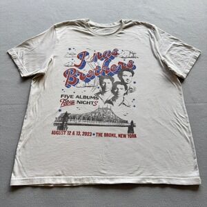 Jonas Brothers 2023 Tour Shirt Five Albums Two Nights The Bronx NY Mens XXL
